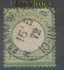 dt. Reich Mi #   7 gestempelt 1 Kreuzer grn (49750)