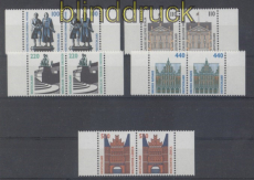 Bund Mi # 1934/38 postfrisch Sehenswrdigkeiten waagerechte Paare (49780)