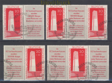 DDR Zusammendrucke Mi #  783 WZd 24/27 gestempelt Sachsenhausen (49772)