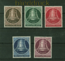 Berlin Mi #  75/79 postfrisch Glocke Klppel links (49328)