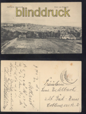 Hofheim (Taunus) sw-AK Blick vom Hochfeld Bahnpost (d8060)