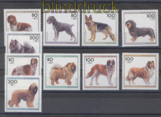 Bund Mi # 1797/1801 und 1836/40 postfrisch Hunderassen (49929)