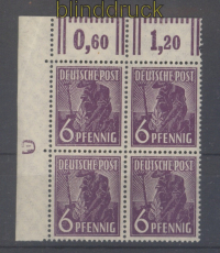 all. Besetzung Mi # 944 DZ 4 Druckerzeichen postfisch im 4er-Block (49237)