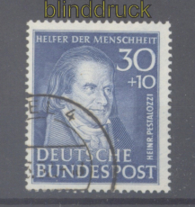Bund Mi #  146 gestempelt Hchstwert Helfer der Menschheit 1951 (50040)
