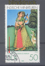 DDR Mi # 2420 I gestempelt indische Miniaturen Plattenfehler (50032)