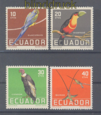 Ecuador Mi # 956/59 postfrisch Vgel (50076)