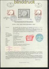 sterreich Mi # 1083 Erluterungsbltter Unterschriften Entwerfer und Ste(45783)
