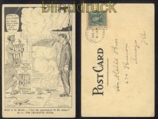 USA sw-AK mit Anti-Zigarettenwerbung mit Teufel Chicago 1901 (49901)