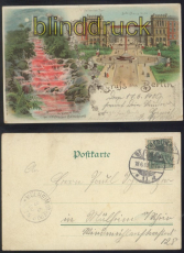 Berlin farb-Litho-AK drei Ansichten 1900 (d8071)