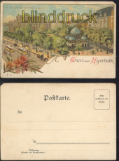 Hannover farb-Litho-AK Gruss aus .... Georgstrasse mit Theaterplatz ungeb(d8093)