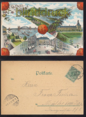 Bonn farb-Litho-AK Gruss aus ..... vier Ansichten 1899 (d8103)