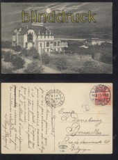 Ruhrstein Mondscheinkarte mit Ruhrtal und Villa Hgel 1911 (d8112)