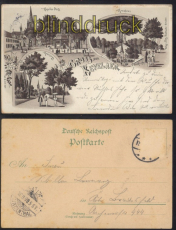 Kevelaer Litho-AK Gruss aus .... drei Ansichten 1899 (d8116)