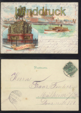 K�ln Litho-AK Gruss aus ..... zwei Ansichten 1899 (d8123)