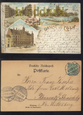 Kln Litho-AK Gruss aus ..... drei Ansichten 1898 (d8124)