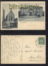 Mnchen-Gladbach sw-AK Evangel. Kirche und evangel. Krankenhaus 1925 (d8138)