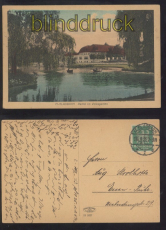 Mnchen-Gladbach farb-AK Partie im Volksgarten 1925 (d8140)