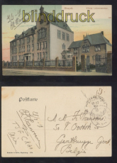 Rheydt farb-AK Knigl. Lehrerseminar 1919 Rheinland-Besetzung (d8167)