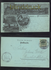 Wickrath Mondschein--AK Gruss aus .... fnf Ansichten 1898 (d8181)