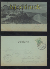 Andernach Mondschein-AK Gruss von der Kaiserburg 1900 (d8187)