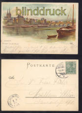 Coblenz farb-AK Ansicht von der Mosel 1900 (d8190)