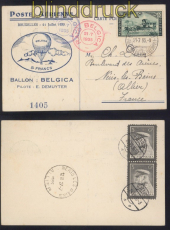 Belgien Mi # 404 Ballonpost Belgica 1935 Langstreeckenrennen nach Polen (49850)