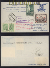 Belgien Ballonpost Belgica 1935 ab Warschau nach Russland (49851)