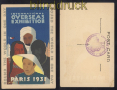 Frankreich Ausstellungskarte Paris 1931 int. Overseas Exhibition ungebra (49855)