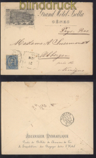 Italien Mi #   40 A EF Auslands-Brief Grand Hotel Isotta Genes 1892 (49862)