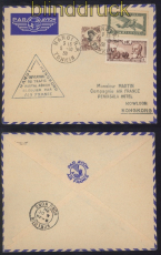 Indochina Flugpost Air France Hanoi - Hongkong 1938 (49876)