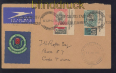 Sdafrika Einzelmarken Block 1 + 2 Ausstellungsstempel + Vignette 1937 (49879)