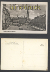 Reichenberg sw-Foto-AK Bismarckplatz mit Erzdekanalkirche ungebraucht (d8263)