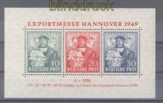 Bi-Zone Mi # Block 1 a Hannover Messeblock postfrisch (50124)