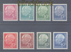Bund Mi #  179y/260y postfrisch Heuss Lumogen (50278)