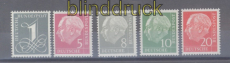 Bund Mi #  179 Y/285 Y II Heuss liegendes Wasserzeichen postfrisch (50279)