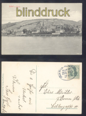 Unkel sw-AK Totalansicht Bahnpost 1910 (d8273)