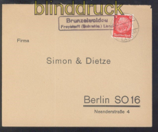 Schlesien Landpoststempel Brunzelwaldau Freystadt (Niederschles.) Land (50240)