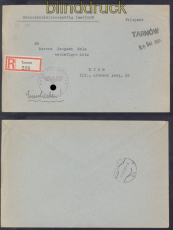 Generalgouvernement Feldpost 2. WK R-Brief Notstempel Tarnow 8.12.1939 (50274)
