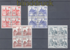 Berlin Mi # 587/90 gestempelte 4er-Blcke Burgen & Schlsser (50308)