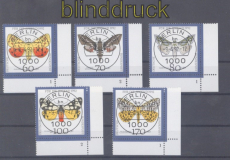 Bund Mi # 1602/06 gestempelt Eckrand unten rechts Formnummer Jugend 1992 (50315)