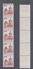 Berlin Mi # 589 R postfrischer 5er-Streifen Burgen & Schlsser (50365)