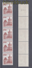 Berlin Mi # 589 R postfrischer 5er-Streifen Burgen & Schlsser (50364)