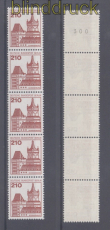 Berlin Mi # 589 R postfrischer 5er-Streifen Burgen & Schlsser (50363)