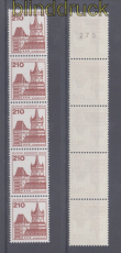 Berlin Mi # 589 R postfrischer 5er-Streifen Burgen & Schl�sser (50361)