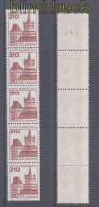 Berlin Mi # 589 R postfrischer 5er-Streifen Burgen & Schlsser (50359)