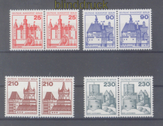 Berlin Mi # 587/90 postfrisch waagerechte Paare Burgen & Schlsser (50369)