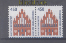 Bund Mi # 1623 postfrisch Sehenswrdigkeiten waagerechtes Paar (50371)