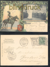 Bremen farb-AK zwei Ansichten Ratskeller Bickerdike-Stempel 1905 (d8277)