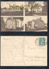 Waltersdorf sw-AK Gruss aus .... vier Ansichten Bahnpost 1929 (d8325)