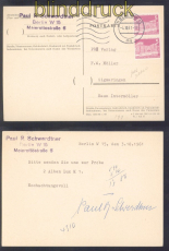 Berlin Mi # 141 (2) MeF senkrechtes Paar Postkarte Berlin 1961 (50452)